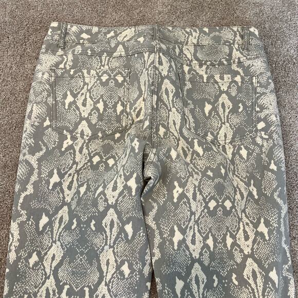 J McLaughlin Women's Snakeskin Skinny Jean Cream and Grey Size‎ 8 - Picture 11 of 12